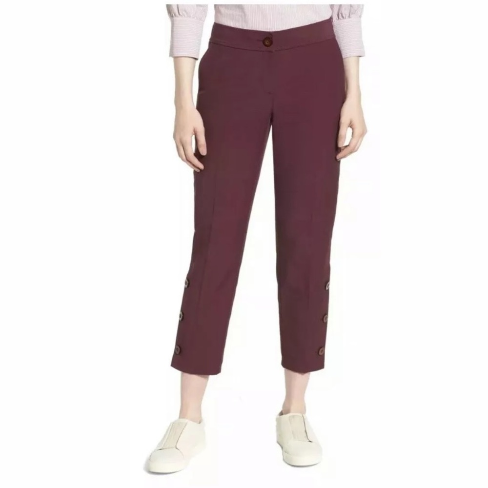 Women's Nordstrom Signature Capri Purple  pants 2
